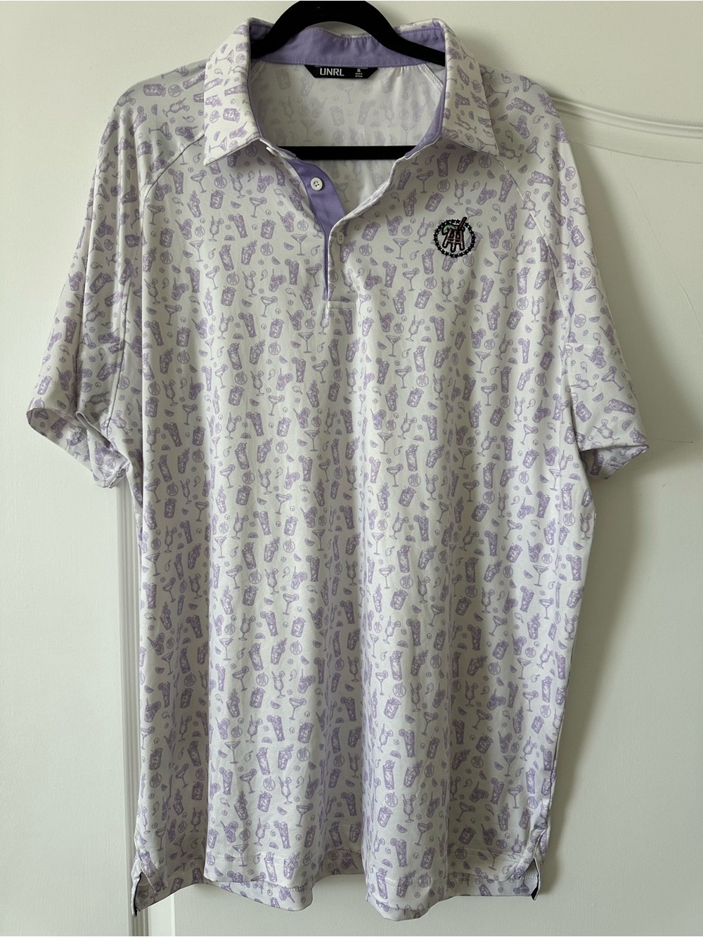 UNRL Barstool Men’s Lavender Printed Polo Shirt